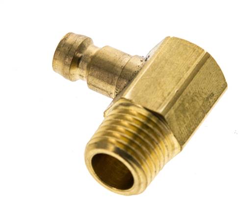 Laiton DN 6 Coupleur de moule Bouchon M14x1.5 filets mâles (conique) 90-deg