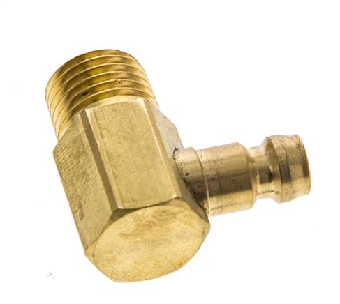 Laiton DN 6 Coupleur de moule Bouchon M14x1.5 filets mâles (conique) 90-deg