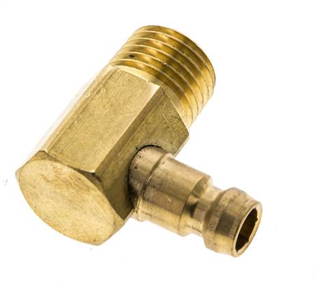 Laiton DN 6 Coupleur de moule Bouchon M14x1.5 filets mâles (conique) 90-deg