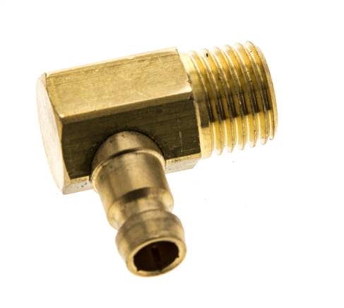 Laiton DN 6 Coupleur de moule Bouchon M14x1.5 filets mâles (conique) 90-deg