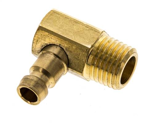 Laiton DN 6 Coupleur de moule Bouchon M14x1.5 filets mâles (conique) 90-deg
