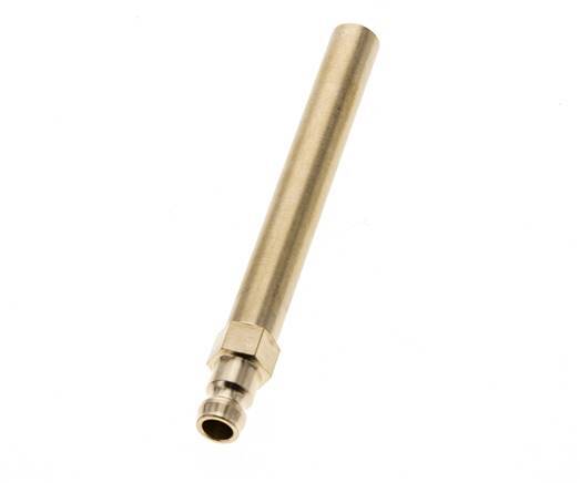 Brass DN 6 Mold Coupling Plug 10x100 mm Push-in Connections