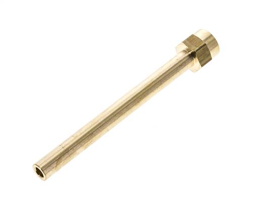 Tuyau en laiton à filetage femelle M14x1.5 de 120 mm de long