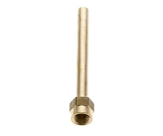 Tuyau en laiton à filetage femelle M14x1.5 de 120 mm de long