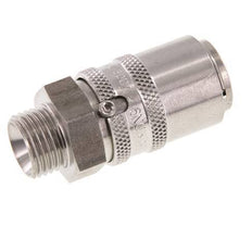 Coupleur de moule en acier inoxydable DN 9 Filets mâles M16x1.5 Double obturation