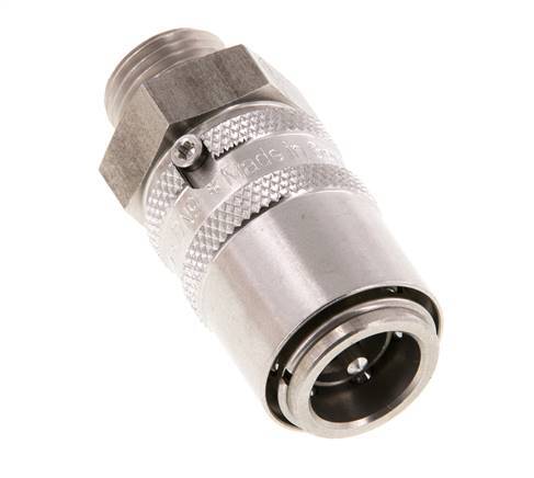 Coupleur de moule en acier inoxydable DN 9 Filets mâles M16x1.5 Double obturation