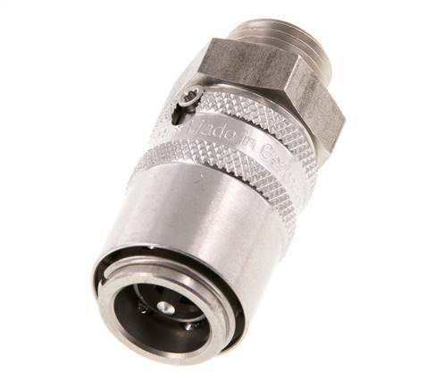 Coupleur de moule en acier inoxydable DN 9 Filets mâles M16x1.5 Double obturation