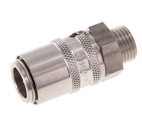 Coupleur de moule en acier inoxydable DN 9 Filets mâles M16x1.5 Double obturation