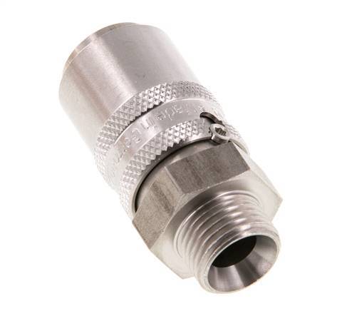 Coupleur de moule en acier inoxydable DN 9 Filets mâles M16x1.5 Double obturation