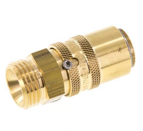 Coupleur en laiton DN 9 pour moules G 1/2 pouce filetage mâle Protection contre le déverrouillage Double obturation
