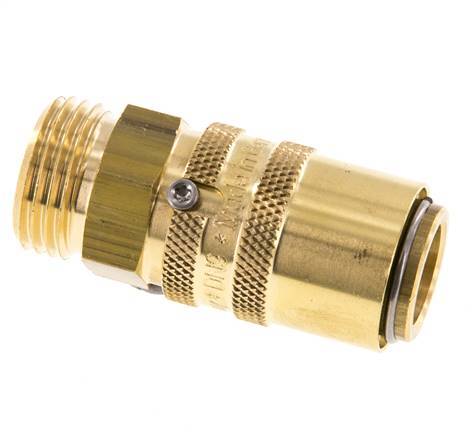 Coupleur en laiton DN 9 pour moules G 1/2 pouce filetage mâle Protection contre le déverrouillage Double obturation