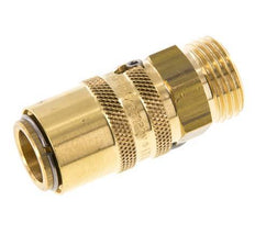 Coupleur en laiton DN 9 pour moules G 1/2 pouce filetage mâle Protection contre le déverrouillage Double obturation
