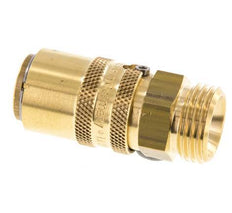 Coupleur en laiton DN 9 pour moules G 1/2 pouce filetage mâle Protection contre le déverrouillage Double obturation