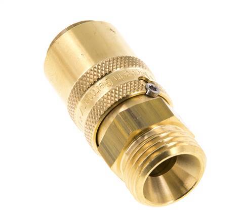 Coupleur en laiton DN 9 pour moules G 1/2 pouce filetage mâle Protection contre le déverrouillage Double obturation