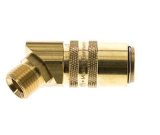 Coupleur de moule en laiton DN 9 Filets mâles M16x1.5 Double obturation 45-deg