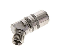 Manchon d'accouplement à air DN 9 en acier inoxydable avec filetage mâle G 3/8 pouce.