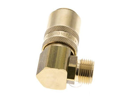 Coupleur de moule DN 9 en laiton G 3/8 pouce filetage mâle double obturation 90-deg