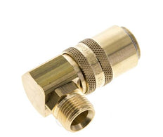 Coupleur de moule DN 9 en laiton G 3/8 pouce filetage mâle double obturation 90-deg