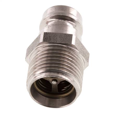 Acier inoxydable DN 9 (Micro) Coupleur d'air Bouchon G 3/8 pouce mâle à double obturation