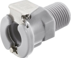 Coupleur Linktech en PP DN 3.2 Filetages NPT mâle 1/4 pouce Gris Série 20
