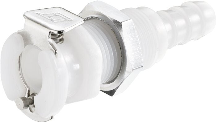 POM DN 3.2 Linktech Coupling Socket 3.2 mm Hose Pillar Bulkhead Double Shut-Off 20 Series