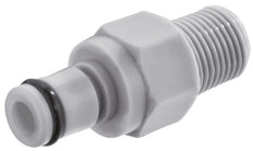 Bouchon d'accouplement Linktech PP DN 3.2 Filets NPT mâles 1/8 pouce Double obturation Gris Série 20