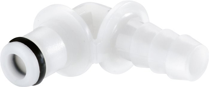POM DN 3.2 Linktech Coupling Plug 3.2 mm Hose Pillar 90-deg 20 Series