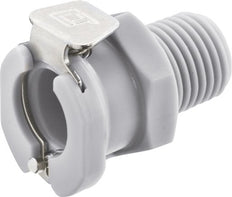 Coupleur Linktech en PP DN 6.4 Filetages NPT mâle 1/4 pouce Gris Série 40