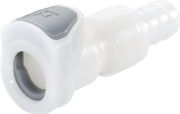 POM DN 6.4 Linktech Coupling Socket 7.9 mm Hose Pillar Double Shut-Off 50 Series