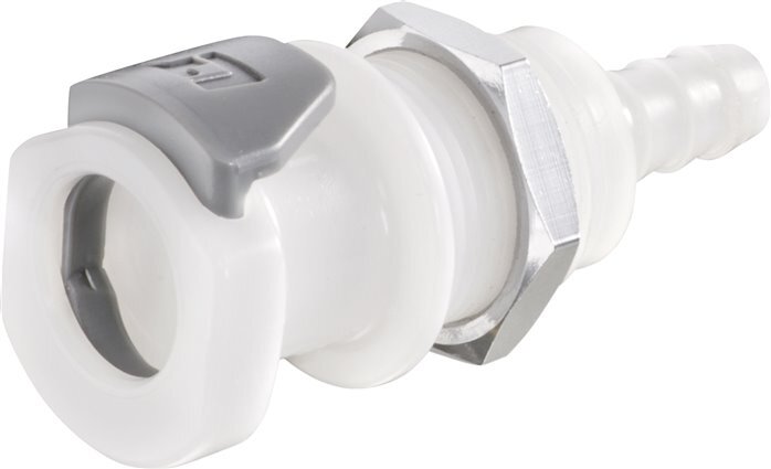 Laiton DN 6.4 (Euro) Manchon d'accouplement d'air Douille de 6.4 mm Pilier de tuyau Bulkhead Double obturation