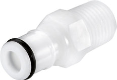 POM DN 6.4 Bouchon d'accouplement Linktech 3/8 pouces filetage NPT mâle double obturation série 50