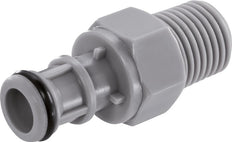 PP DN 6.4 Linktech Coupling Plug 3/8 inch Male NPT Threads Double Shut-Off 50 Series