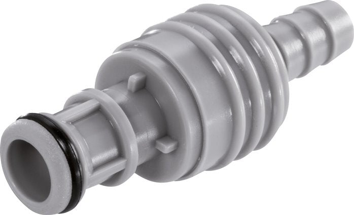 PP DN 6.4 Linktech Coupling Plug 9.5 mm Hose Pillar Double Shut-Off 50 Series