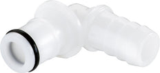 POM DN 6.4 Bouchon d'accouplement Linktech 6.4 mm Pilier de tuyau double obturation 90-deg Série 50