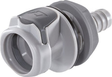 PP DN 9.5 Linktech Coupling Socket 19 mm Hose Pillar Bulkhead Double Shut-Off 60 Series
