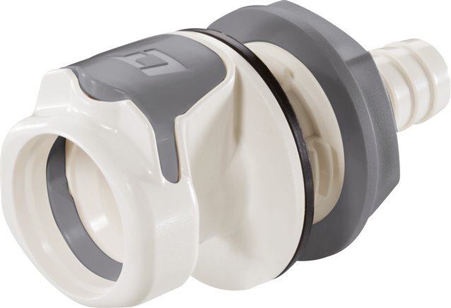 Laiton DN 9.5 (Euro) Manchon d'accouplement d'air Douille de 19 mm Pilier de tuyau Bulkhead Double obturation