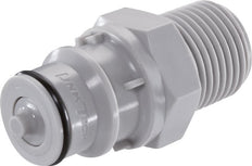 PP DN 9.5 Linktech Coupling Plug 3/8 inch Male NPT Threads Double Shut-Off 60 Series