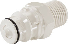 PSU DN 9.5 Linktech Coupling Plug 3/8 inch Male NPT Threads Double Shut-Off 60 Series