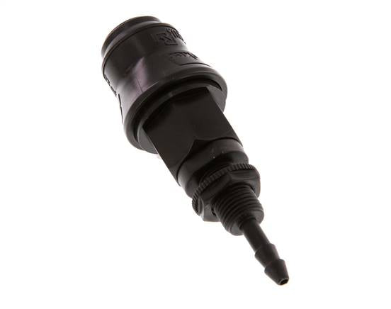 Laiton DN 5 Manchon d'accouplement pour air 4 mm Pilier de tuyau Bulkhead
