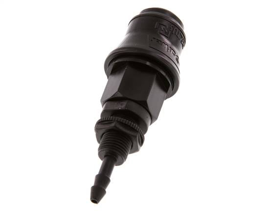 Laiton DN 5 Manchon d'accouplement pour air 4 mm Pilier de tuyau Bulkhead