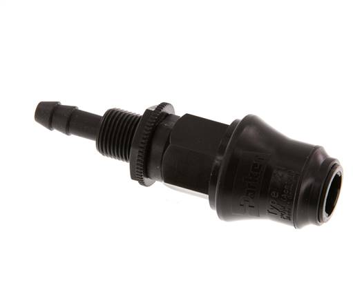 Laiton DN 5 Manchon d'accouplement pour air 6 mm Pilier de tuyau Bulkhead