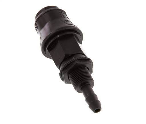 Laiton DN 5 Manchon d'accouplement pour air 6 mm Pilier de tuyau Bulkhead