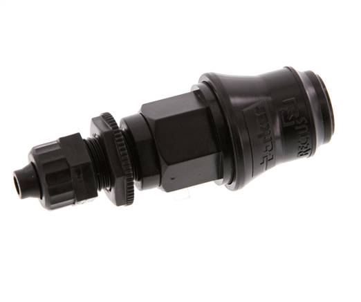 Laiton DN 5 Coupleur d'air douille 6x8 mm écrou union Bulkhead