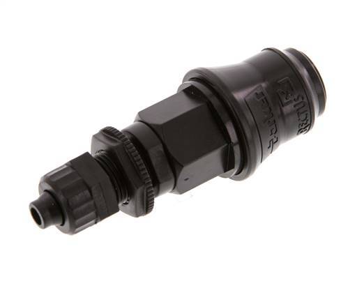 Laiton DN 5 Coupleur d'air douille 6x8 mm écrou union Bulkhead