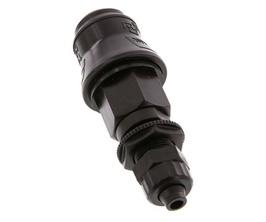 Laiton DN 5 Coupleur d'air douille 6x8 mm écrou union Bulkhead