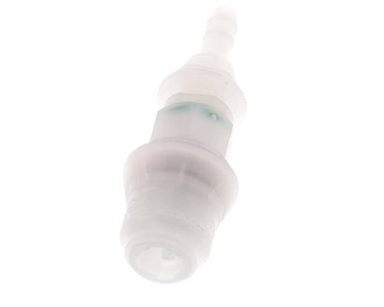 PVDF DN 5 Manchon d'accouplement 6 mm Pilier de tuyau Bulkhead