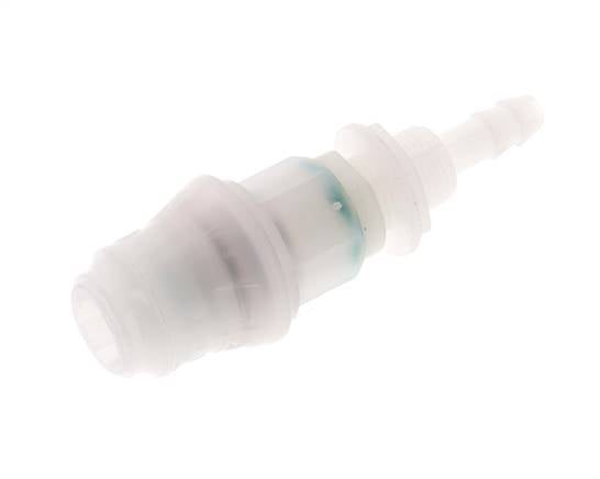 PVDF DN 5 Manchon d'accouplement 6 mm Pilier de tuyau Bulkhead