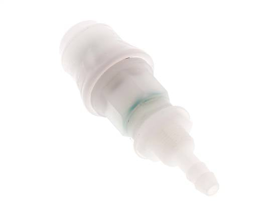 PVDF DN 5 Manchon d'accouplement 6 mm Pilier de tuyau Bulkhead