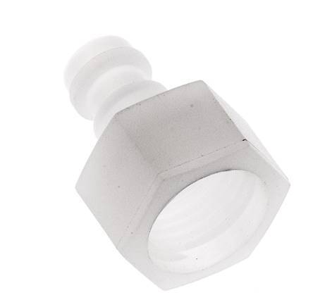 PVDF DN 5 Bouchon d'accouplement G filetage femelle 1/4 pouce
