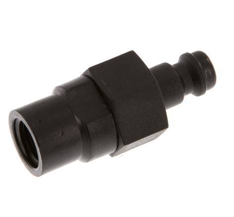 POM DN 5 Coupling Plug G 1/8 inch Female Threads Double Shut-Off
